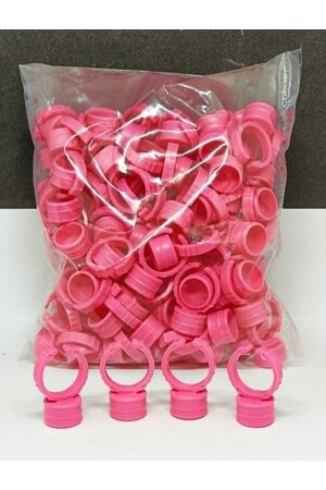 MNZ-Cosmetic Fuchsia 100 قطعة ميكروبلادرة الماكياج الدائمة صبغة وضع حلقة وعاء - Genel Markalar