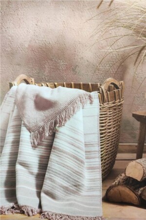 MNZ-Cotton TV Knee Blanket واحد 130x170 مسحوق مشط - Özdilek