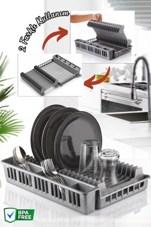 MNZ-Counter Top Folding Dish Rack - رف الصفائح - منظمة الأطباق الجافة - Open Home Concept