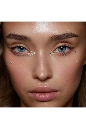 MNZ-Crystal Star Face Stone صبغة ذاتية التلصق للكرة المكياج للكرة المكياج للكرة المكياج للكرة المكعبة - Heppii