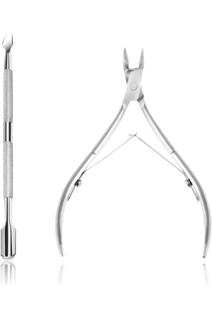 MNZ-Cutticle Clipper وCutticle Pusher فولاذ فولاذ المقاوم للصدأ مجموعة من اثنين من mkrsset099 - Coscelia
