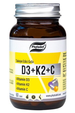 MNZ-D3 + K2 + C - 60 قرص - Phytodef