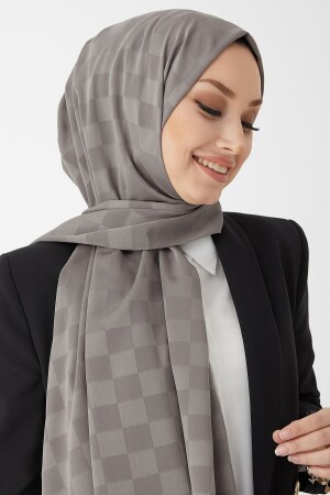MNZ-Dama سيلكي جاكارد حجاب شال - غامق الارض OZ1001 - OzPrive
