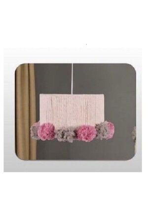 MNZ-Decolove Pompom Chandelier وردي 5v156f1s51 - ERİLETİSİM