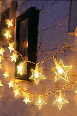 MNZ-Dekorative Lighting Star Led Strings 20 قطعة 3 متر بطارية تعمل بضوء LED PG0029 - Patladı Gitti