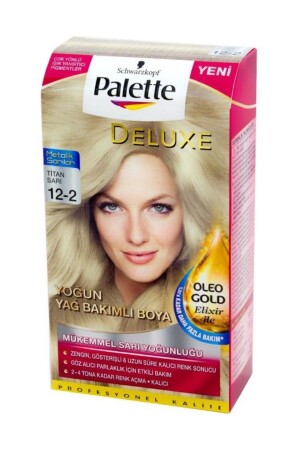مجموعة من طرازات MNZ-Deluxe Titan Yellow 12 . 2 لون لون الشعر - Palette
