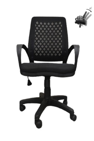 مقعد دراسة مكتب MNZ-Desk مقعد دراسة الكمبيوتر الأسود مقعد دراسة الشبكة السوداء العسل - AYANAVM