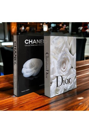 صندوق كتب ديكورية من MNZ-Dior & Chanel Set من 2 صندوق ديكوراتي - NARİBA