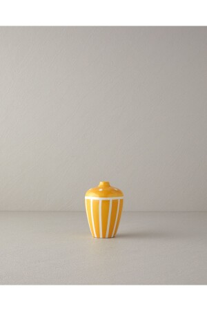 MNZ-Dot Stripe Dolomite Vase برتقال - English Home