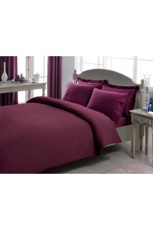 MNZ-Double Premium Basic Stripe King Size Satin Duvet Cover Set سكر 60234214 - Taç