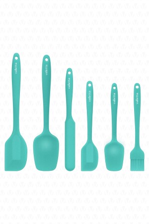 MNZ-Drongo مقاومة للحرارة ضد النار لا يضرب السيليكون Spatula Set 6 قطع التركيز VS-606SS-S - valletta