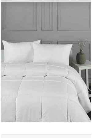 MNZ-Duble Duvet مضادة لللطفح مضادة للبكتيريا الألياف الميكروالكترونية السيليكون القطن الأبيض 195 X 215 08996632 - AYHOME