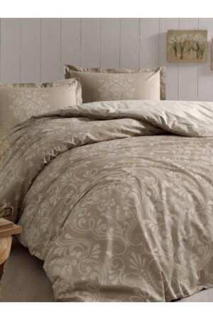 مجموعة غطاء مادة MNZ-Duvet Double Set مع ورق ملموسة Antico Beige antftdnevCK - Özdilek