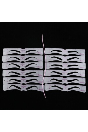 MNZ-Easy Eyebrow Shaper Template Card Mold Easy Eyebrow Drawing Eyebrow Stencil Set عبارة عن علبة من العتاب - Beauty Box Cosmetic