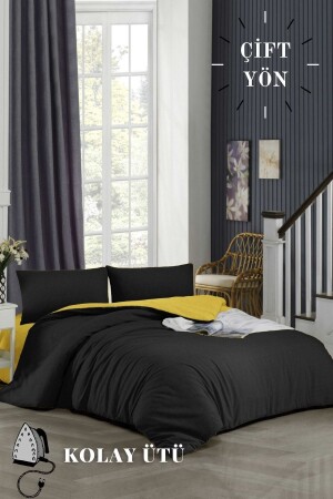 MNZ-Easy Iron-180x200-Double Duvet Cover Set (صفحة مفرغة ملموسة+غطاء غطاء+غطاء المسادة) NVRPLKBY - ELY PARKER