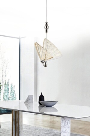 MNZ-Elegance الحجم الكبير التصميم الحديثة شمعة الفراشة واحدة Chrome LED شمعة burenze818 - burenze