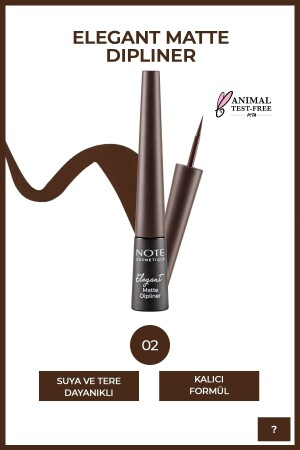 MNZ-Elegant Matte Dipliner مضاد للماء براون 02 - Note Cosmetics