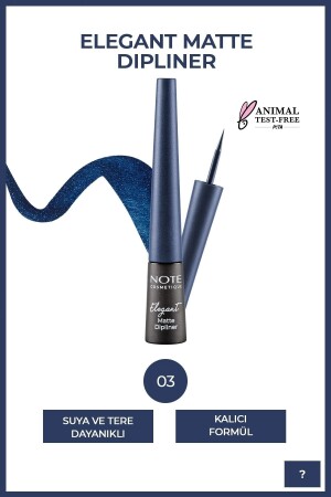 MNZ-Elegant Matte Dipliner مضاد للماء الأزرق 03 - Note Cosmetics