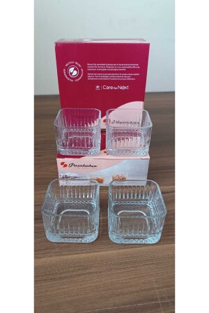 MNZ-Elysia Square 6-piece خفيفة وجبة حلوى وعاء عرض - Paşabahçe