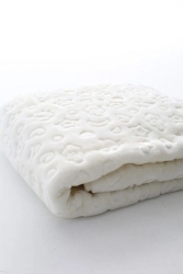 MNZ-Embossed ضخم (700GR) بلوش غطاء الطفل 100x120 سم نجم100x120 بلوش - Cherub Baby