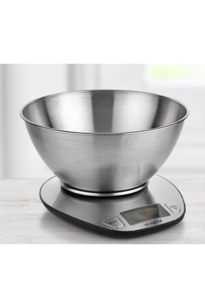 مقياس المطبخ المعدني المعدني (MNZ-Emma Digital Precision Inox Kitchen Weighing Scale) (قيمة القياس القصوى: 5 كجم - دقة - Schafer