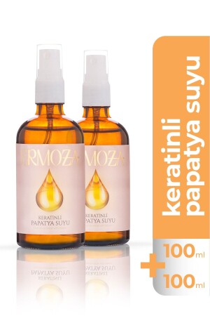 MNZ-Ermoza كيراتين ومصدر الخميرة رش الرعاية الشعر 100 مل + 100 مل زجاجة زجاجية - Ermoza Kozmetik