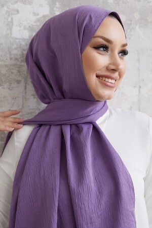 MNZ-Erva Crinkle Silk Hijab Shawl - ليلون مظلم OZ3000 - OzPrive