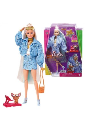 (MNZ-Extra Baby and Dog) شعر طويل مع مفاصل مُتَحَلّل (Hhn08 0194735072569) - Barbie