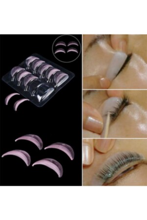 MNZ-Eyelash رديف رفع المكعبات السيليكون عيون العين نموذج العين العين العين المكعبات 5 أزواج المكعبات السيليكون الخدش - Armonikonya