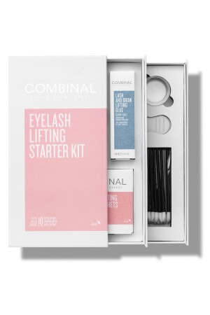 مجموعة متوسطة لرفع الشعر من قبل الشعر (MNZ-Eyelash Lifting and Eyebrow Lamination Kit) (45-50 تطبيقات - غلافات الساكيت) - Combinal