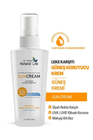MNZ-Face and Body Anti-Bleach Illuminating Spf50+ كريم شمس الصيف والشتاء 125 مل صرخة شمسية - Dr.Royal Natural Life