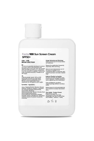 MNZ-Factor 100 كريم الشمس Spf50 100 مل 8682851763116 - FACTOR100