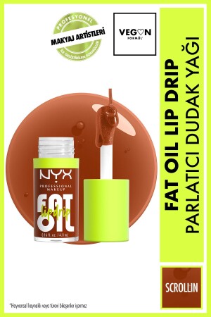 زيت MNZ-Fat Oil Drip شفتي زيت شفتي لامع - سكرولين - Nyx Professional Makeup