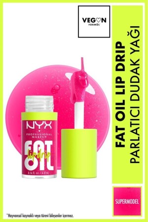 زيت MNZ-Fat Oil Drip Lip Shine Lip Oil - نموذج خارق - Nyx Professional Makeup