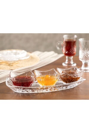 MNZ-Felice Glass 3 كومبارتمان جام بول 31 سم شفاف - English Home
