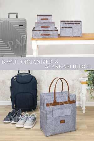 MNZ-Felt حذاء من الجلد الفاخرة والحقيبة المُنظمة الحقيبة مجموعة من الدرجات الستية SZH-SUITSHOES-E1130 - Pazar Kapısı