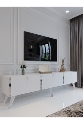 وحدة تلفزيون MNZ-Festival S3017-1 اتصال صغري أبيض مشرق Q3017-1 - Myniture
