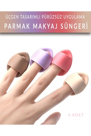 أسفنجة مكياج من أصابع (MNZ-Finger) - ميني بوف كونسلير مسحوق أسفنجة 4 قطع - Muggio