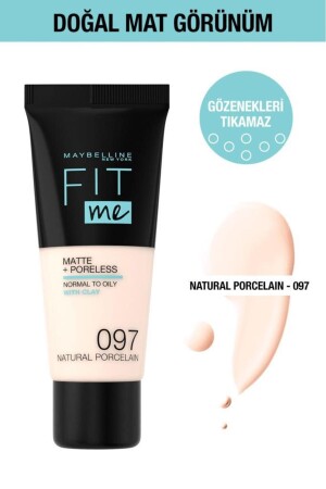 مؤسسة MNZ-Fit Me Matte Poreless - 97 بورسلين طبيعي - Maybelline New York