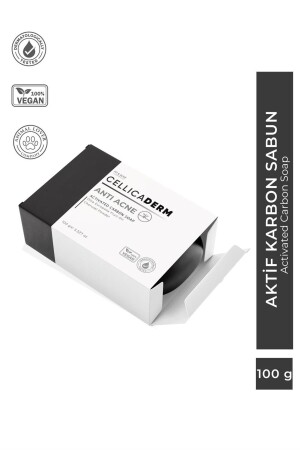 صابون الكربون من الجلد (MNZ-Fitalive Cellicaderm Carbon Soap) - مضاد للثدي - Fit & Alive