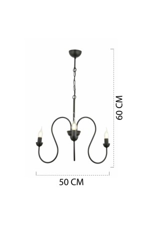 MNZ-Flor 3-piece Round Black Modern Pendant Lamp غرف النوم الصفوف الراجعية غرفة المعيشة الشنادل 7000-04-3Y-BL - Apliqa