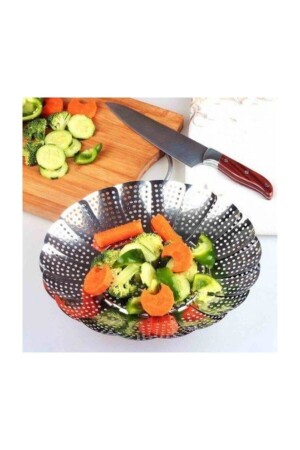 MNZ-Folding Steamed Vegetable Cooker Boiler تطبخ السلة الآلية - Best