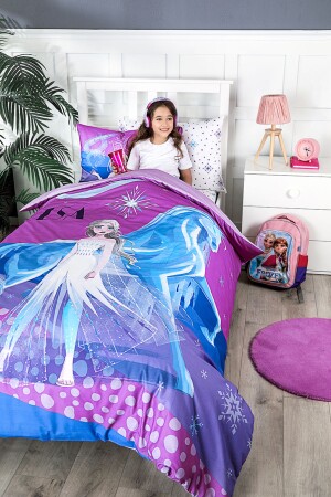 MNZ-Frozen Snow Single Disney المرخصة للاستلاء المثبتة الأدلة للأطفال غطاء الأدلة مجموعة PRA-4736691-8138 - Özdilek