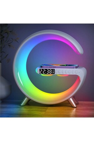 غلاف الهواء من شكل MNZ-G مصباح RGB الذكي شحن لاسلكي، إنذار، المتحدث بلوتوث - المتحدث هو هدية bayan123 - hallowles