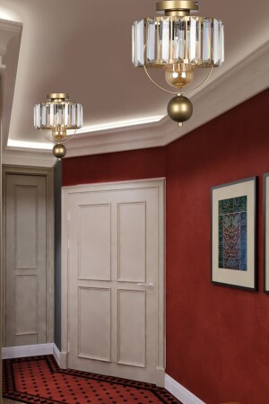 MNZ-Gallon Single Lux Crystal Antique Ceiling Mount Chandelier BEG1028-1 - Begüsa