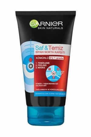 MNZ-Garnıer 3 في 1 تنظيف الفحم +pe 3600542375924 - Garnier