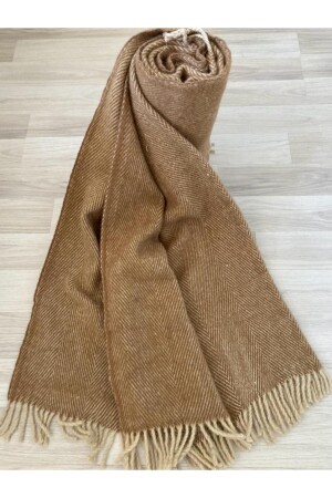 MNZ-Gençev المنزل الأسود 100% الصوف النقي سكوتش ركبة المكعب - Tv Blanket 130x170 الصوف المكعب - الصوف - Selin