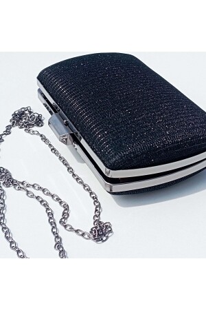 كيس مساء من نوع MNZ-Glitter كيس مساء أسود كيس مساء أسود كيس مساء من نوع Glitter كيس مساء Bream Clutch كيس مساء أس - Şarra Gossi