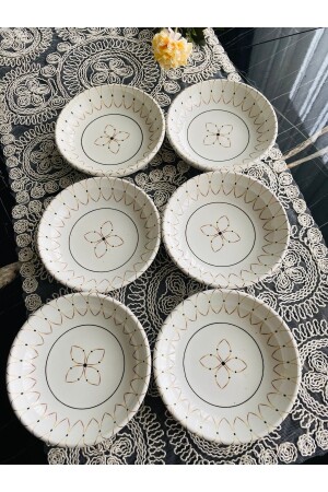 MNZ-Gold Ellipse Model 6-piece Round Bowl Jam Bowl Snack Bowl golddelips208 - VENÜS HOME DECORATION