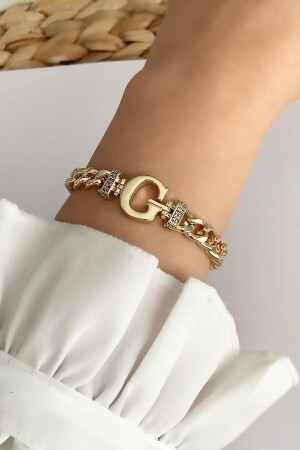 MNZ-Gold G Letter Bracelet Trbilek7542 B34003 - Çlk Accessories